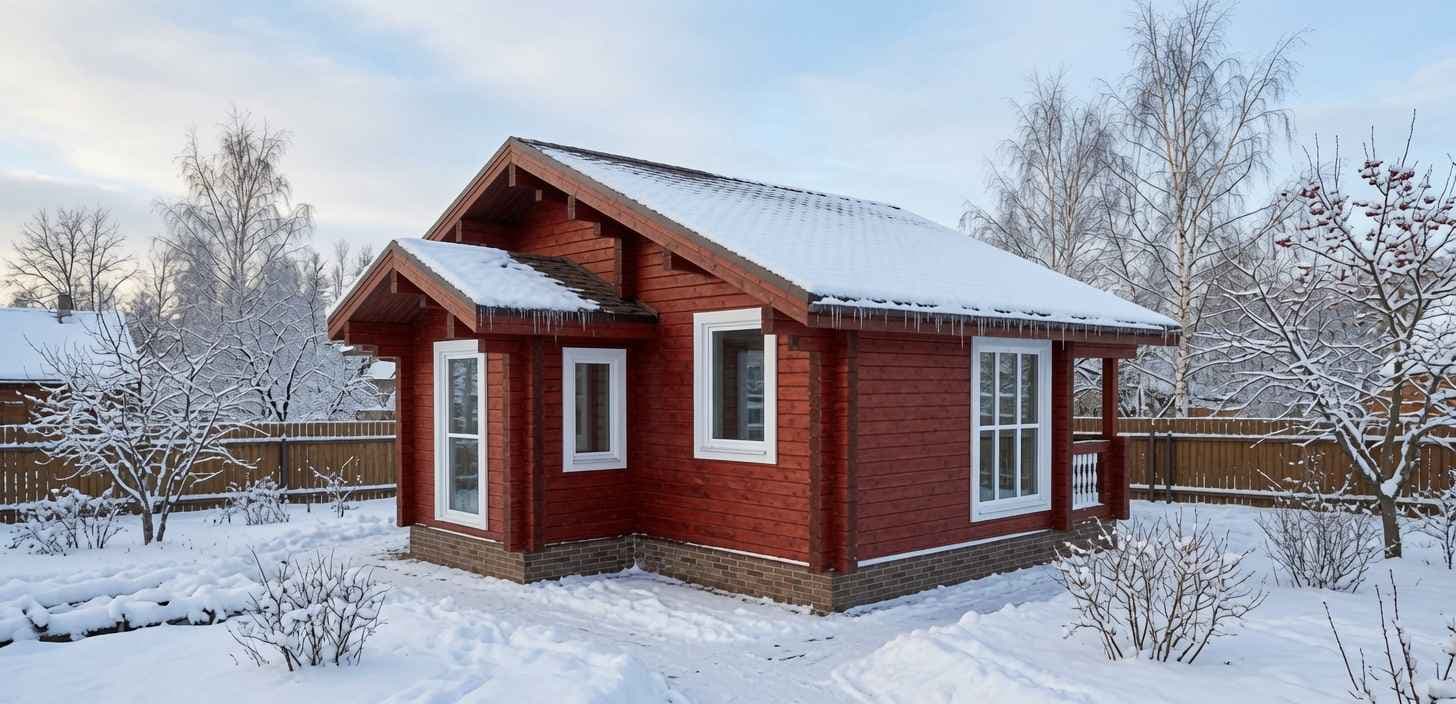 Дом из профилированного бруса «Небо звёзд», 6 × 9 м